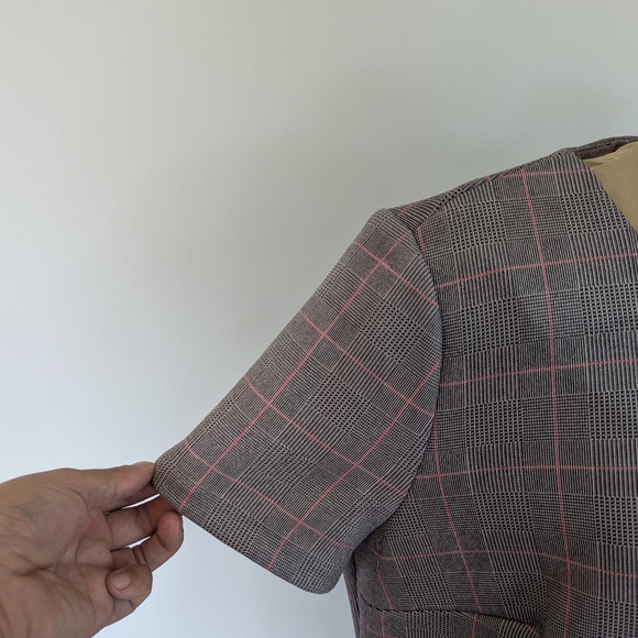 Dkny sz 14 Plaid Short Sleeve Dress - Picture 3 of 5